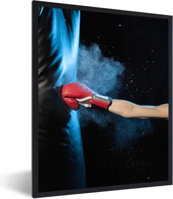 Obrázok produktu pre MuchoWow® Zarámovaný plagát Box - Šport - Červená 30x40 Nástenný plagátový rám Fotky