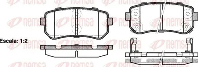 Produktbild von REMSA Bremsbeläge Satz Hinten Bremsklötze für HYUNDAI Tucson (TL, TLE) 1209.02