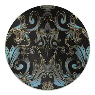 Produktbild von Rundmatte - Stuhlunterlage Bürostuhlunterlage - Rund Ø 100 cm - Bodenmatte - Fußmatte - Barockmuster