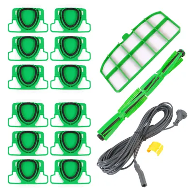 Produktbild von Zubehörset für Vorwerk Kobold 200 - Kabel, Staubsaugerbeutel, Filter, Rundbürste