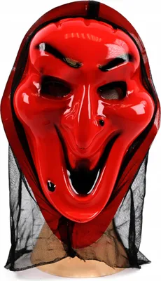 Produktbild von Gruselige Halloween Maske mit Schleier - Horror Kostüm Accessoire Universalgröße