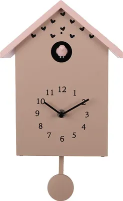 Zdjęcie produktu dla Clayre & Eef Zegar z kukułką 20x10x26 cm różowy plastik
