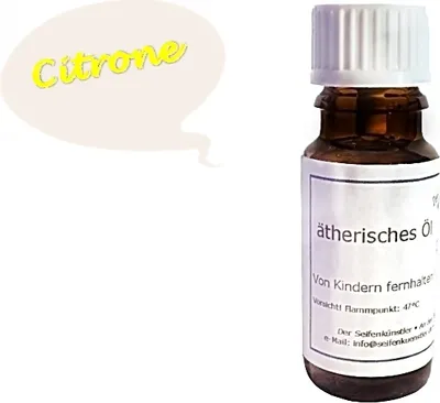 Produktbild von ätherisches Öl Zitrone 10ml  für Kosmetika, Gießseife und handgesiedete Seife
