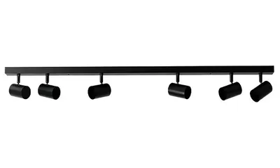 Produktbild von MasterLED Deckenleuchte Schwarz 6-flammig GU10 schwenkbar drehbar moderne Spotleiste für flexible Innenbeleuchtung