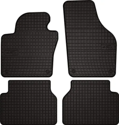 Immagine prodotto di Tappetini auto in gomma adatto per Volkswagen Tiguan I (2007-2015, monovolume) neri, set 4 pz, con fissaggi