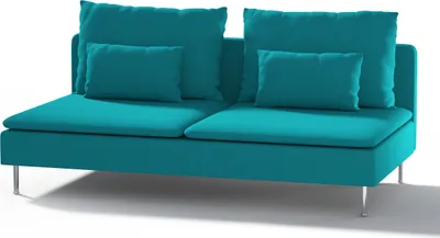 Produktbild von Dekoria Bezug für Söderhamn Sitzelement 3, türkis, Bezug für Sitzelement 3