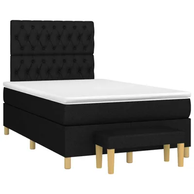 Obrázok produktu pre vidaXL Box spring posteľ s matracom čierna 120x190 cm látka