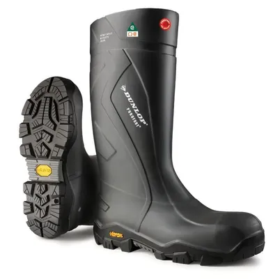Obrázok produktu pre Bezpečnostné topánky Dunlop, model Purofort+, poskytujú maximálnu ochranu vďaka podrážke Vibram a systému Omeg