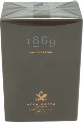 The image shows the front of a perfume box.