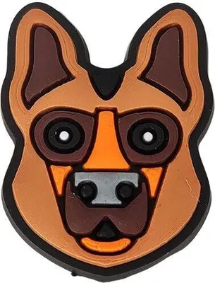 Produktbild von Charms für Clogs Schuh Pin Hunde Anstecker für Crocs Langhaariger Deutscher Schäferhund