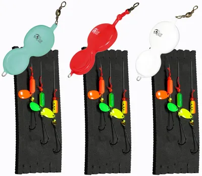 Produktbild von Dieter Eisele Flounder Spoon - 1 Buttlöffel + 3 Buttmontagen, Gewicht:60g, Farbe:rot