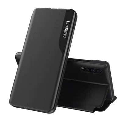 Obrázek produktu pro Pouzdro pro Galaxy A50s, Smart View Okénko Flip StojánekPolyuretanKožené Ochranné Pouzdro pro Samsung Galaxy A50 / A50S / A30S černé