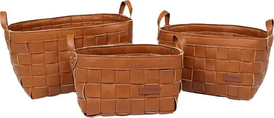 Produktbild von Kidsdepot Aufbewahrungskörbe-Set – Kess – Braun (3-Stück) | KidsDepot