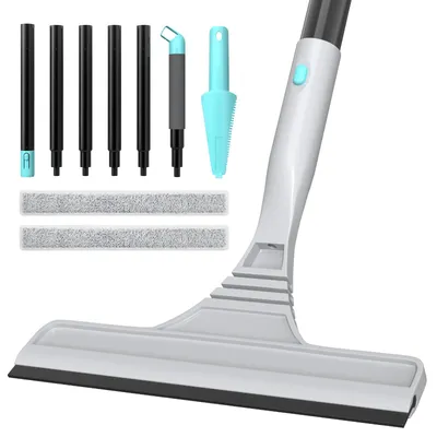 Produktbild von 2-in-1 Fensterreiniger - Teleskopstiel - 24–154 cm - Mikrofaser - Abzieher - Glasreinigung