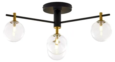 Obrázek produktu pro Stropní svítidlo FIGARO, černé a zlaté, 4xG9x8W, kov, rozměry: 34x71x71 cm, IP20, Jupiter