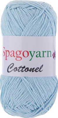 Produktbild von 100g Strickgarn Baumwolleel Uni Häkelgarn Strickwolle Handstrickgarn Farbwahl, Farbe:hellblau