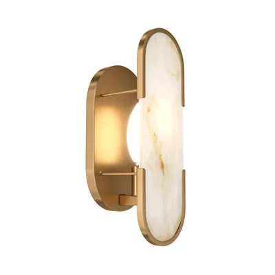 Produktbild von Maytoni Marmo Wandleuchte, Wandlampe E14 Stein Gold-Farbe