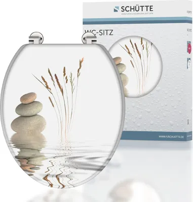 Produktbild von SCHÜTTE MDF WC Sitz Holzkern BALANCE, Toilettendeckel passend für viele handelsüblichen WC-Becken, Klobrille, Toilettensitz