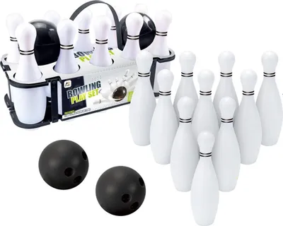 Image de Set de bowling 30 cm – Jeu de quilles pour enfants 10 quilles + 2 boules – avec support de transport,  CE – Jeu familial d'intérieur et d'extérieur à partir de 6 ans – Marque Enero