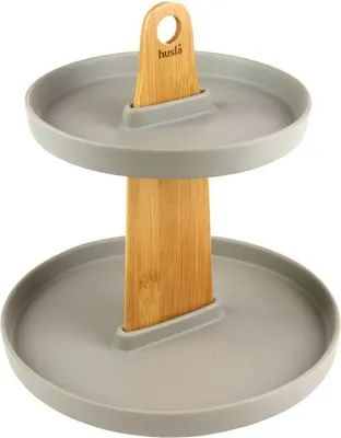 Immagine prodotto di Piatto Da Portata A Due Livelli In Vetroceramica E Legno Husla 73975