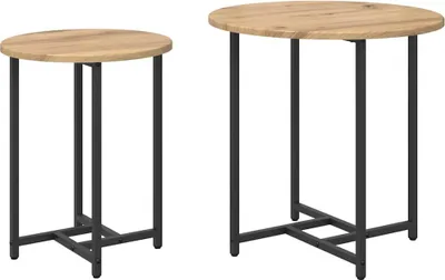 Obrázok produktu pre vidaXL Sada bočných stolov 2 ks Artisan dub a čierna