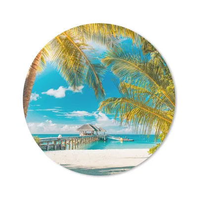 Produktbild von MuchoWow® Mauspad Mousepad Tropisch - Strand - Palme 30x30 cm - Mousepads - Maus Mat - Pad - Mausunterlage - Tischunterlage - Schreibtischmatten