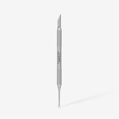 Produktbild von STALEKS PRO Nagelhautschieber Expert 51/2, Professioneller Maniküre Pusher mit abgeschrägtem Schieber und Ring, Edelstahl, sterilisierbar