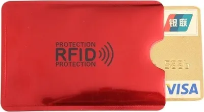 Zdjęcie produktu dla Etui Antykradzieżowe Rfid Ochrona Karty Zbliżeniowe Czerwony