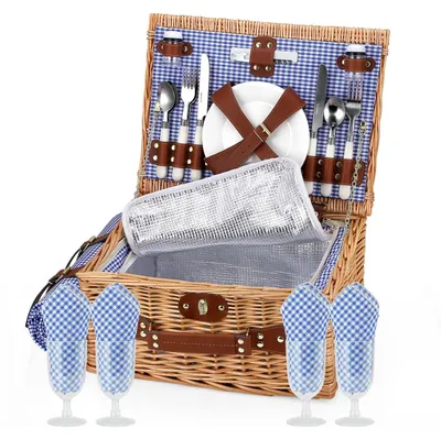 Immagine prodotto di Cesto da picnic per 2 persone, con scomparto refrigerante - Blu