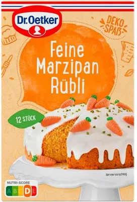 Obrázok produktu pre Dr. Oetker 1498757005 Dr. Oetker Feine Marzipan Rübli Dekor 12 St.