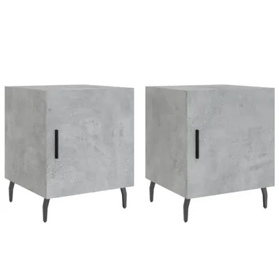 Produktbild von Nachttische 2 Stk. Betongrau 40x40x50 cm Holzwerkstoff