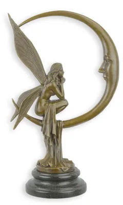 Produktbild von Eine Bronzeskulptur der Mondfee Replikat Retro Design Dekoration