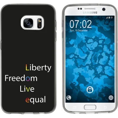 Produktbild von PhoneNatic Case kompatibel mit Samsung Galaxy S7 Silikon-Hülle pride Wörter M2