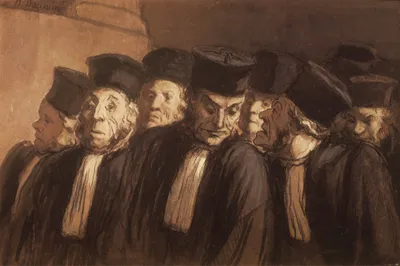 Obrázok produktu pre Honoré Daumier Art Print Obraz - Právnici (80 x 120 cm)