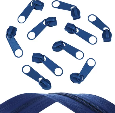 10 Reißverschluss Zipper für Endlosreißverschluss, 5mm, matrosenblau