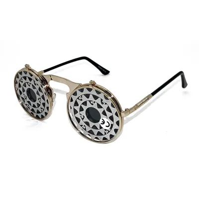 Produktbild von Nickelbrille mit klappbaren Zahnräder-Emblem