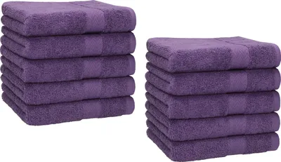 Produktbild von Betz Premium Seiftücher Set 10-teilig – 10× Seiftuch 30×30 cm, 100% Baumwolle 470 g/m², weich & saugstark, ® Farbe lila