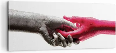 Produktbild von Bild auf Leinwand - Leinwandbild - Einteilig - Hilfe Hände Symbol - 120x50cm - Wand Bild - Wanddeko - Wandbilder - Leinwanddruck - Bilder - Wanddekoration - Leinwand bilder - Wandbild - AB120x50-4483