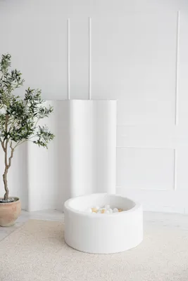 Image de Monio pour enfants, piscine à balles blanche, 90x40 cm, avec 250 balles