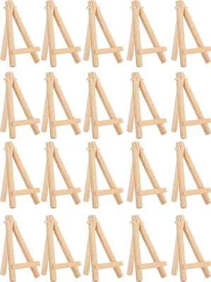 Produktbild von 20pcs Holzstockartware Mini Aframe Natural Display Stativhalter für Dekorationsausstellungen Requisiten