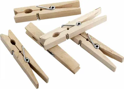 Produktbild von Wäscheklammer Holz 24 Stück aus Holz mit Feder