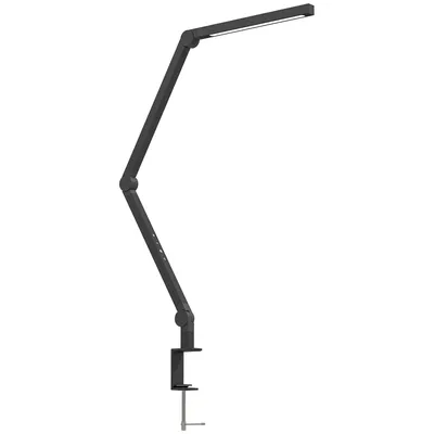 Produktbild von Schreibtischlampe, anpassbare Helligkeit und Farbe, Metallklemme, 96 LEDs, Schwarz
