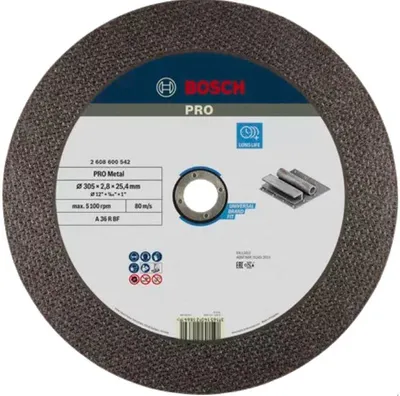 Image de Disque à tronçonner métaux 305x2,8x25,4mm - BOSCH - 2608600542
