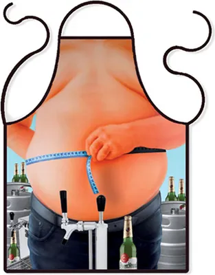 Produktbild von Lustige Kochschürze für Männer mit Bierbauch Motiv – originelles Geschenk