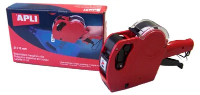 Produktbild von APLI Preisauszeichner 101418 rot 1-zeilig