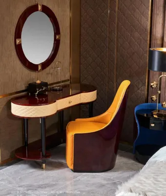 Produktbild von Schminktisch Spiegel Stuhl Komplett Set Kommode Schlafzimmer Modern Konsole Neu
