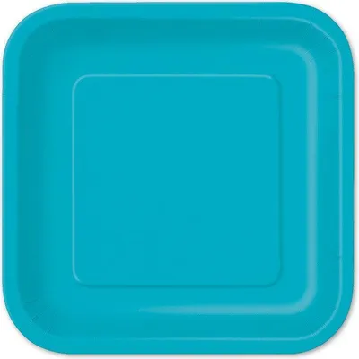 Produktbild von 14 Pappteller Vera türkis 23cm