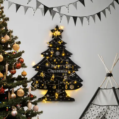 Produktbild von Wallity, XMASBLACK - 031, Wandskulptur, Schwarz, 100 % METALL, 70 x 100 cm