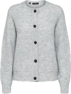 Produktbild von SELECTED FEMME Strickjacke Relaxed Fit Rundhals Raglanärmel Fallmaschen Größe: XS