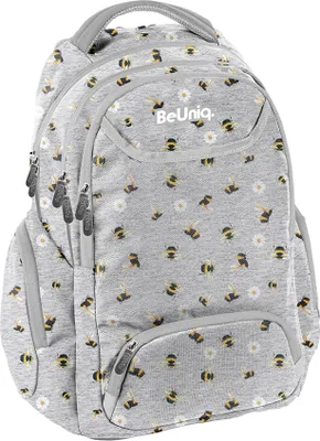 Image de PASO BEUNIQ Sac à dos d'école BIENS léger et confortable gris Enfants Filles